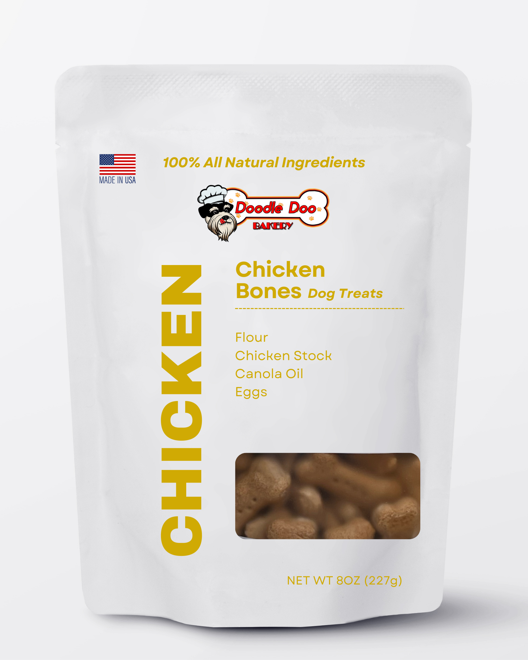 Homemade Chicken Flavored Dog Snacks Treats - 1/2 lb