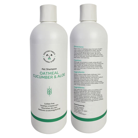 Dr. Theo's Oatmeal, Cucumber & Aloe Dog Shampoo (16 oz)