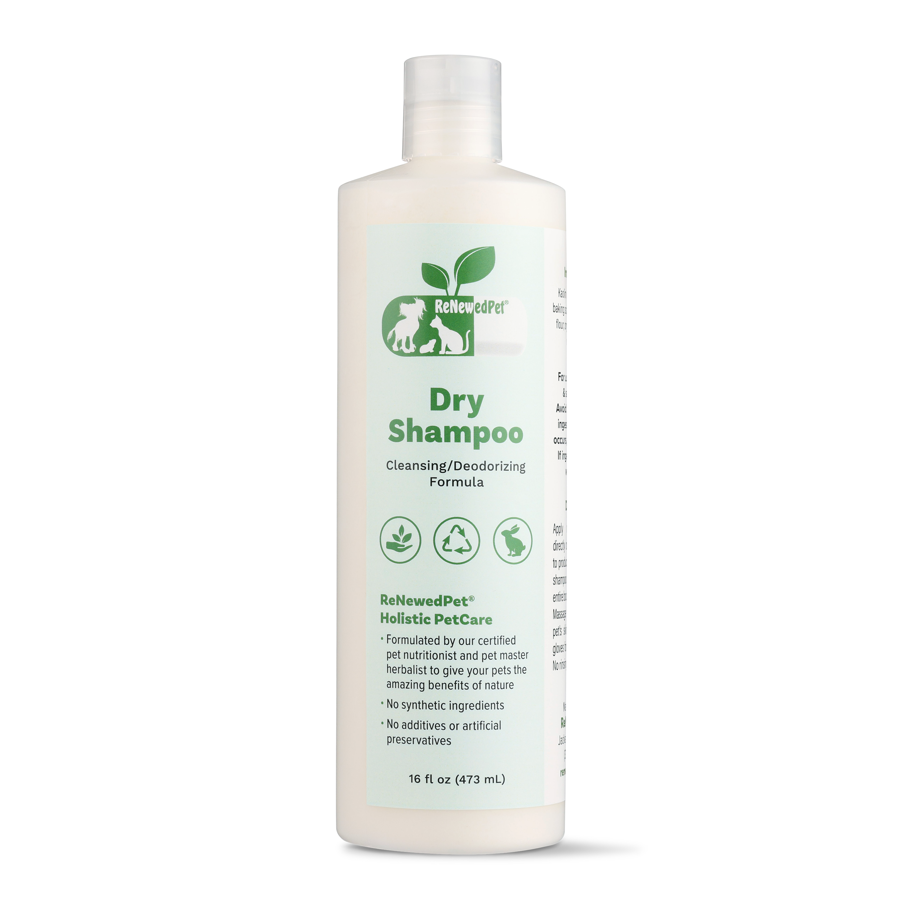 No-Rinse Waterless Dry Shampoo Powder Spray for Dogs & Cats
