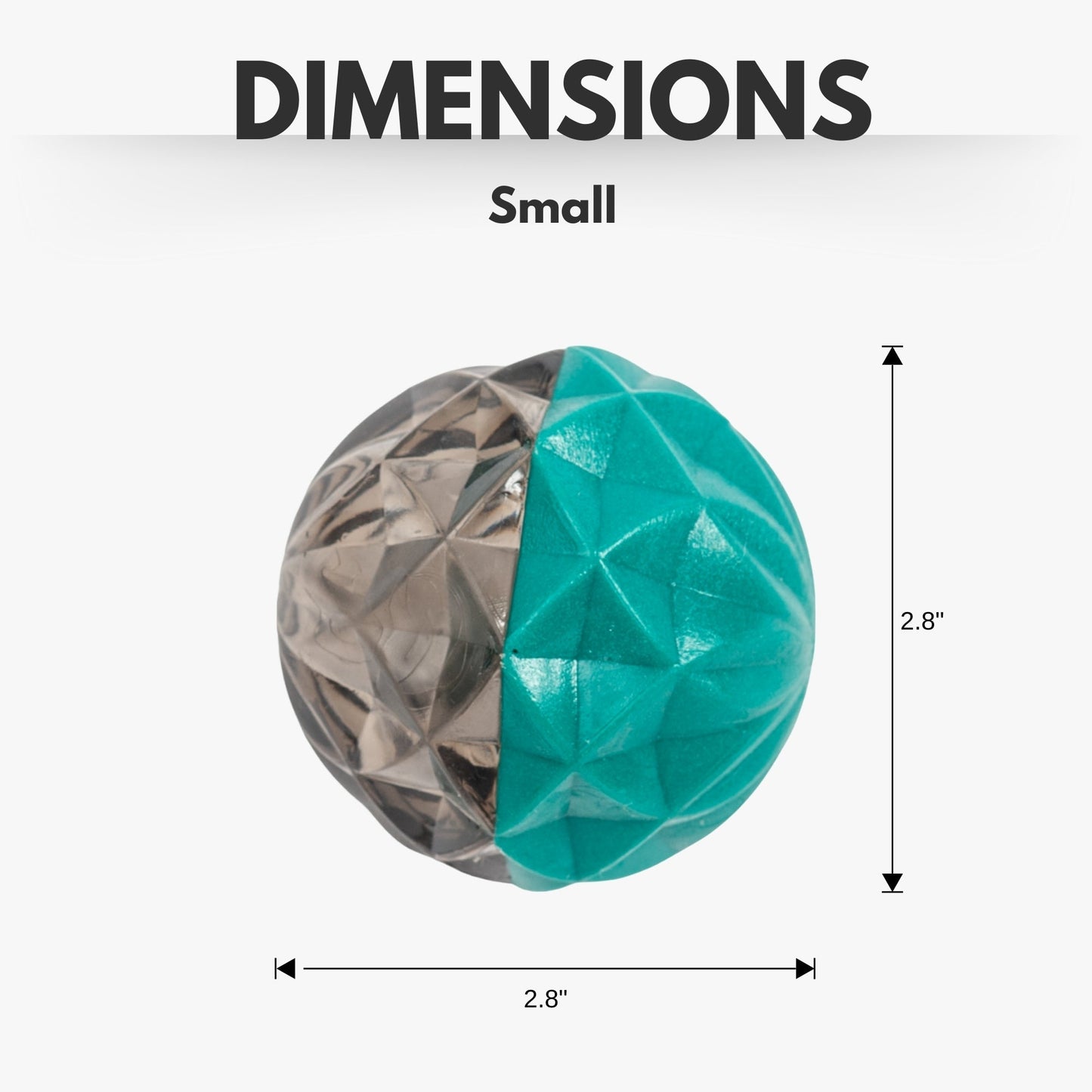 Dog Chew Toy Geometric Textured Rubber Ball for Small Dogs