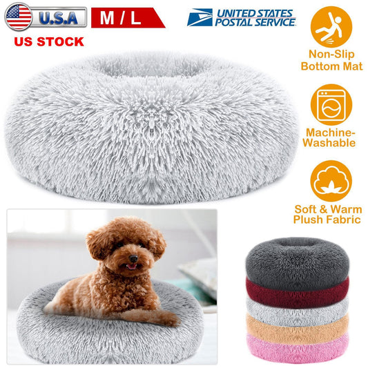 Pet Dog Bed Soft Warm Fleece Puppy Cat Bed Dog Cozy Nest Sofa Bed Cushion For S/M Dog | Purrfect Pet Kingdom