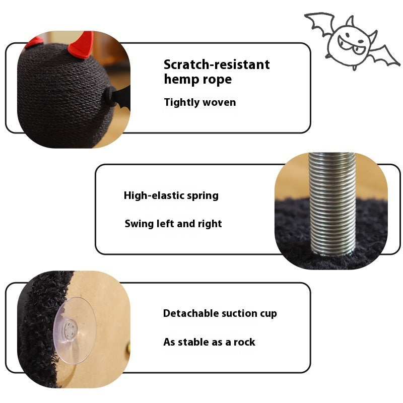 Cat Scratcher Sisal Board with Interactive Rolling Track Ball - Detail Angle 3 | Majestic Pet Kingdom