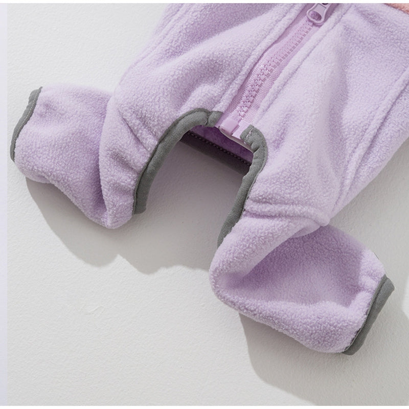 Winter Warm Fleece, Light Outdoor Color-blocking Polar Fleece, Small Dog Warm Four-legged Fleece, Pet Clothing