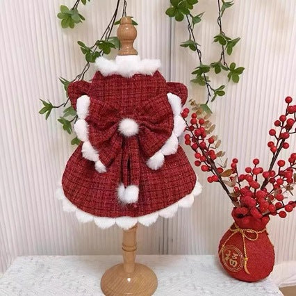 Lolita Winter Skirt With Fleece-Lined Design For Small Dogs
