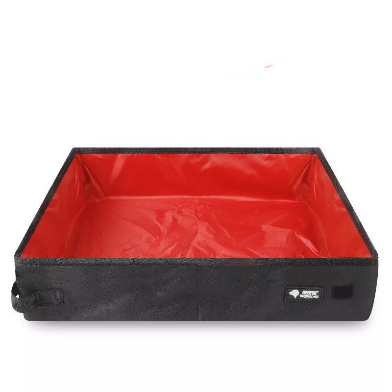Cat Litter Box Portable Foldable Travel Pan with Handle Bag - Detail Angle 4 | Majestic Pet Kingdom