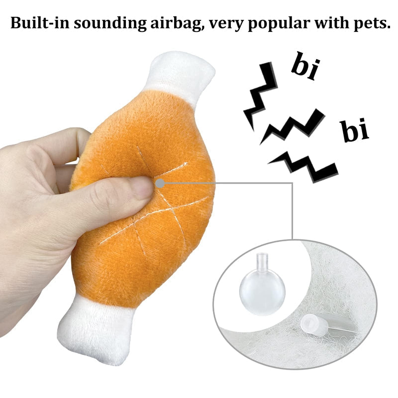 Dog Plush Toy Sly Fox Knottie Soft Squeaky Stuffed Pet