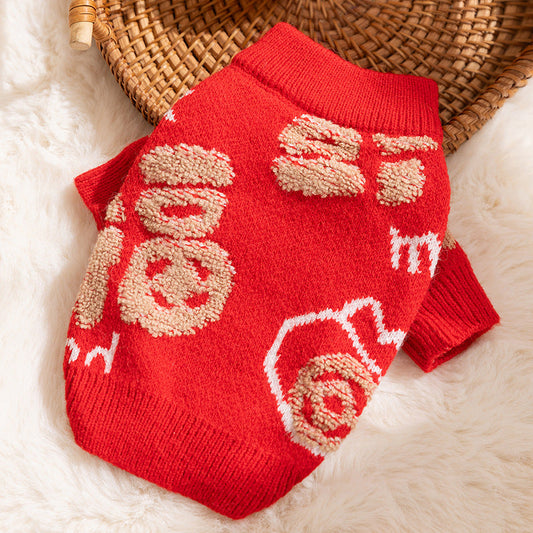 Cats Keep Warm In Autumn And Winter, Full Of Good Fortune And Happiness. New Year's Two-legged Sweater, Festive New Year. - Majestic Pet Kingdom