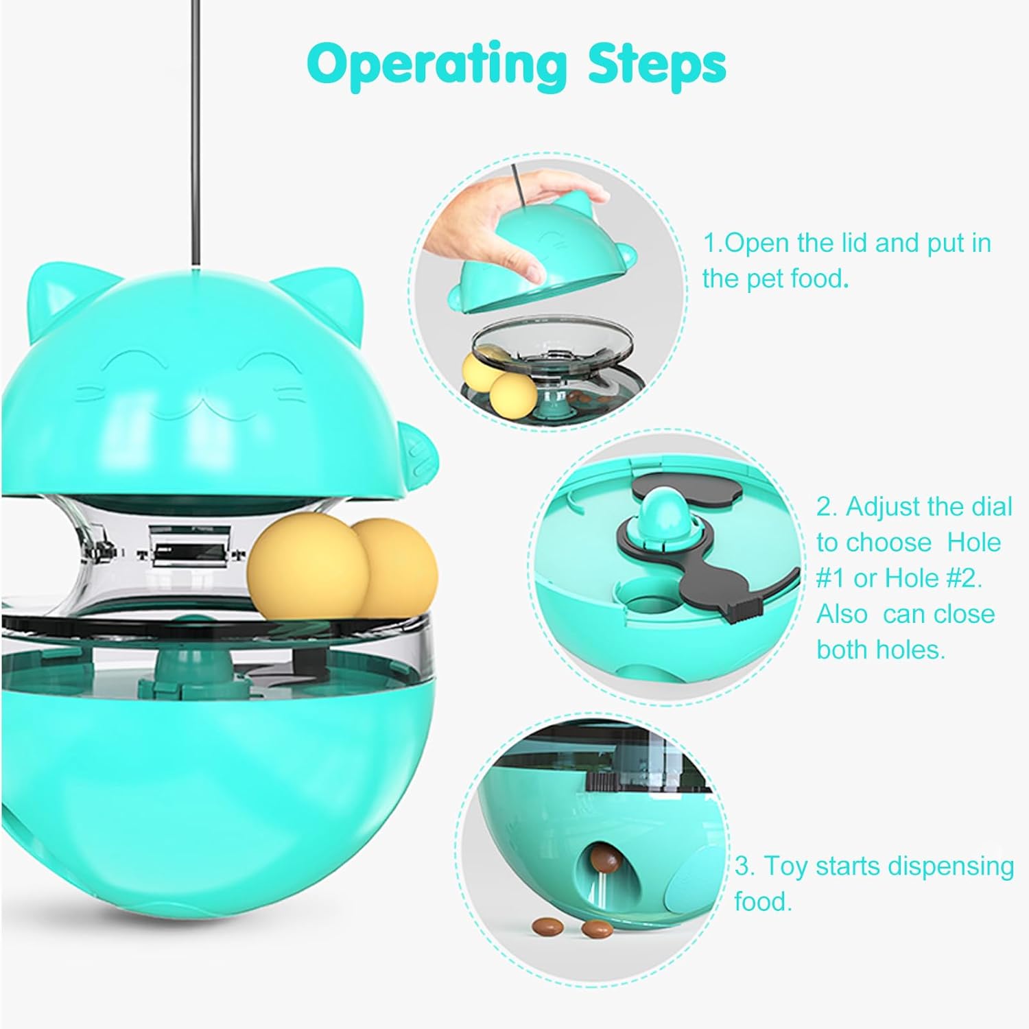 Interactive Cat Treat Dispenser Toy - Tumbler Feeder Toy For IQ Training And Mental Stimulation | Purrfect Pet Kingdom