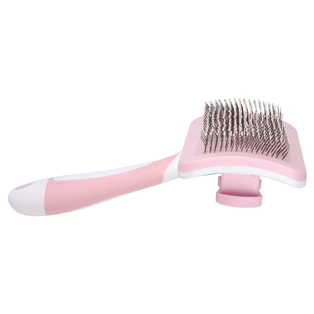One-Click Self-Cleaning Slicker Grooming Brush