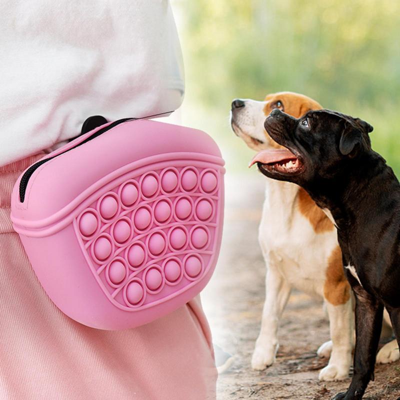 Bag Silicone Feed Dogs Treat Pouch Pet Training Bag Bundle Pocket Waist Pack Pet Portable Dog Training Waist Bag Treat Snack Bait Dogs Soft Washable Outdoor Feed Storage Pouch Food Reward Silica Bags - Majestic Pet Kingdom