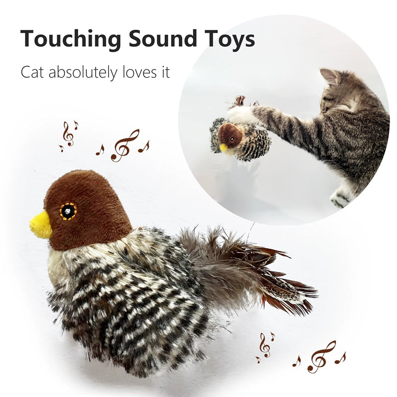 Cat Toy Electric Chirping Bird Simulation Catnip Feather Play - Detail Angle 5 | Majestic Pet Kingdom