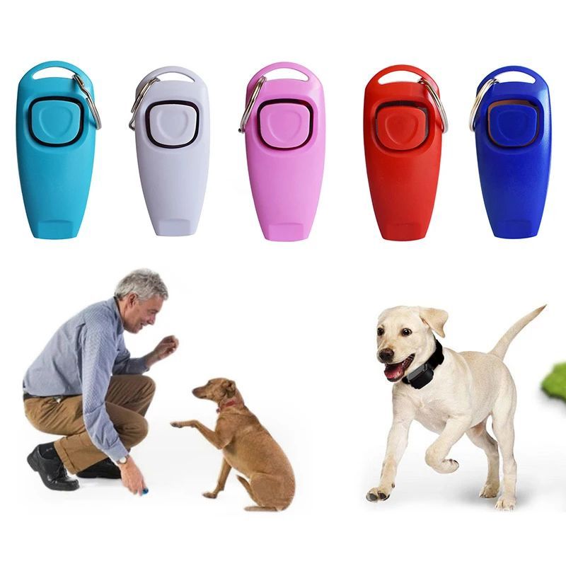 Dog Training Clicker Whistle Set with Key Ring and Wrist Strap - Main Feature View | Majestic Pet Kingdom