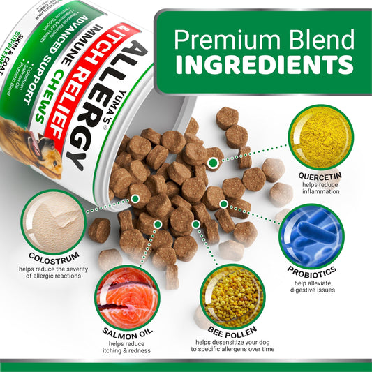 Dog Allergy Relief Chews Itchy Skin Immune Support 170 Softs