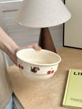 Original Cartoon Cute Cherry Sausage Dog Ceramic Tableware - Majestic Pet Kingdom