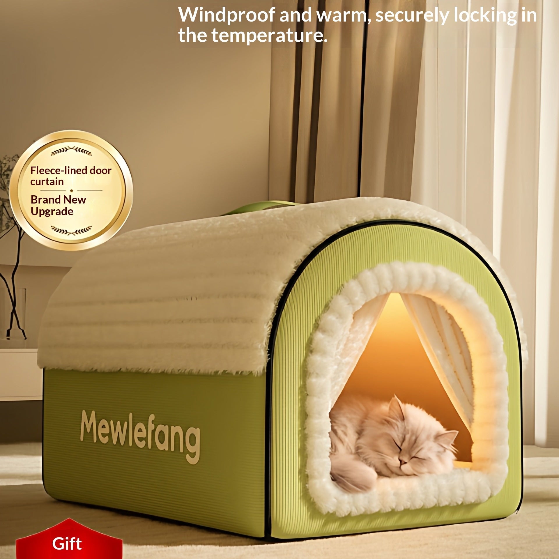 Winter-thickened Four-season Universal Enclosed Cat Bed - Majestic Pet Kingdom