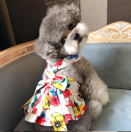 Dog T-Shirt 100% Pure Cotton Printed Breathable Puppy Apparel