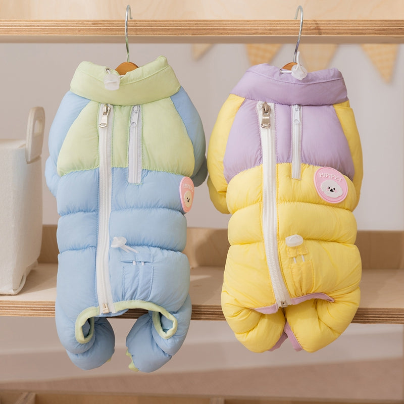 Pet Dog Macaron Bear Warm Four-Legged Cotton Jacket - Premium Pet Accessory