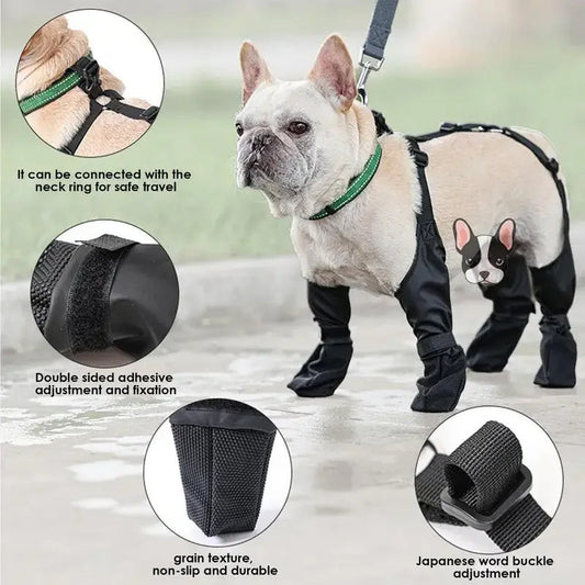 Dog Shoes Waterproof Breathable Outdoor Paw Boots 4-Pack Set
