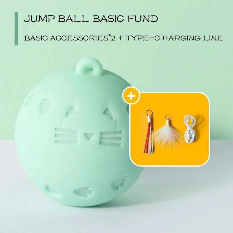Crazy Ball Interactive Cat Toy Self-moving Kitten Jumping Ball Toys Vibration Sensor Cats Game Toy Cat Accessories Pet Supplies - Majestic Pet Kingdom
