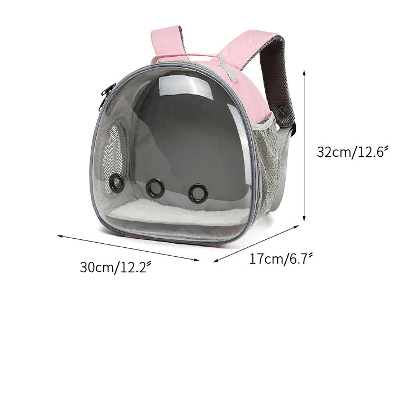 Pet Backpack Hamster Carrier Transparent Small Animal Carrier Guinea Pig Backpack Sugar Glider Ferret Pet Bag Rabbit Bunny Cage - Majestic Pet Kingdom
