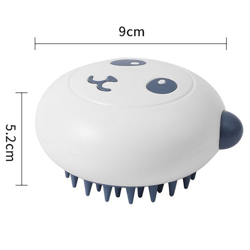 Dog Bath Brush Panda Shape Soft Silicone Bristle Massage Comb - Detail Angle 2 | Majestic Pet Kingdom