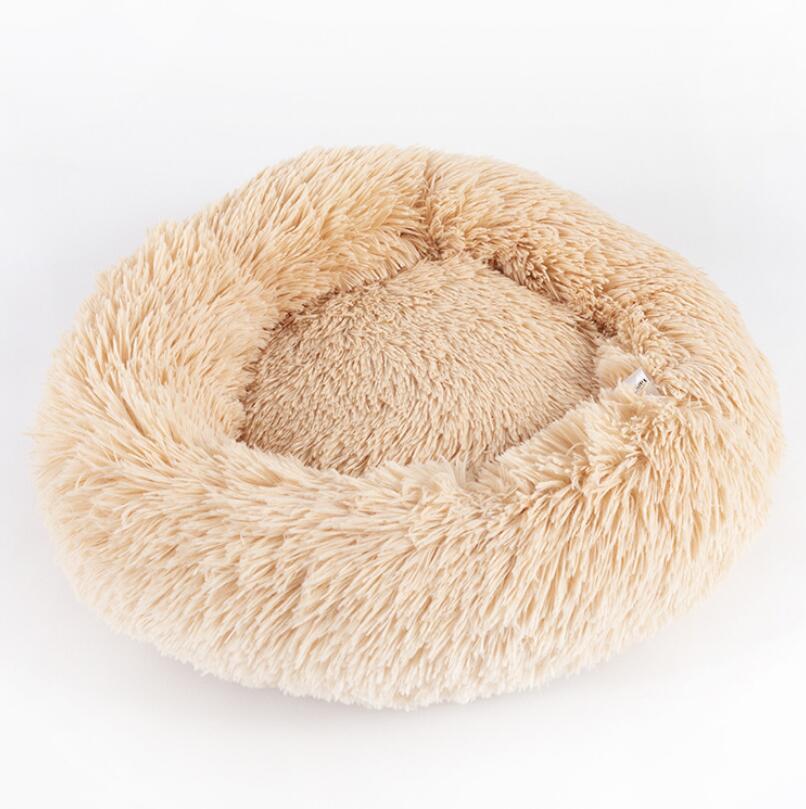 Dog Bed Round Plush Donut Calming Sleeping Nest for Small Breeds - Detail Angle 2 | Majestic Pet Kingdom
