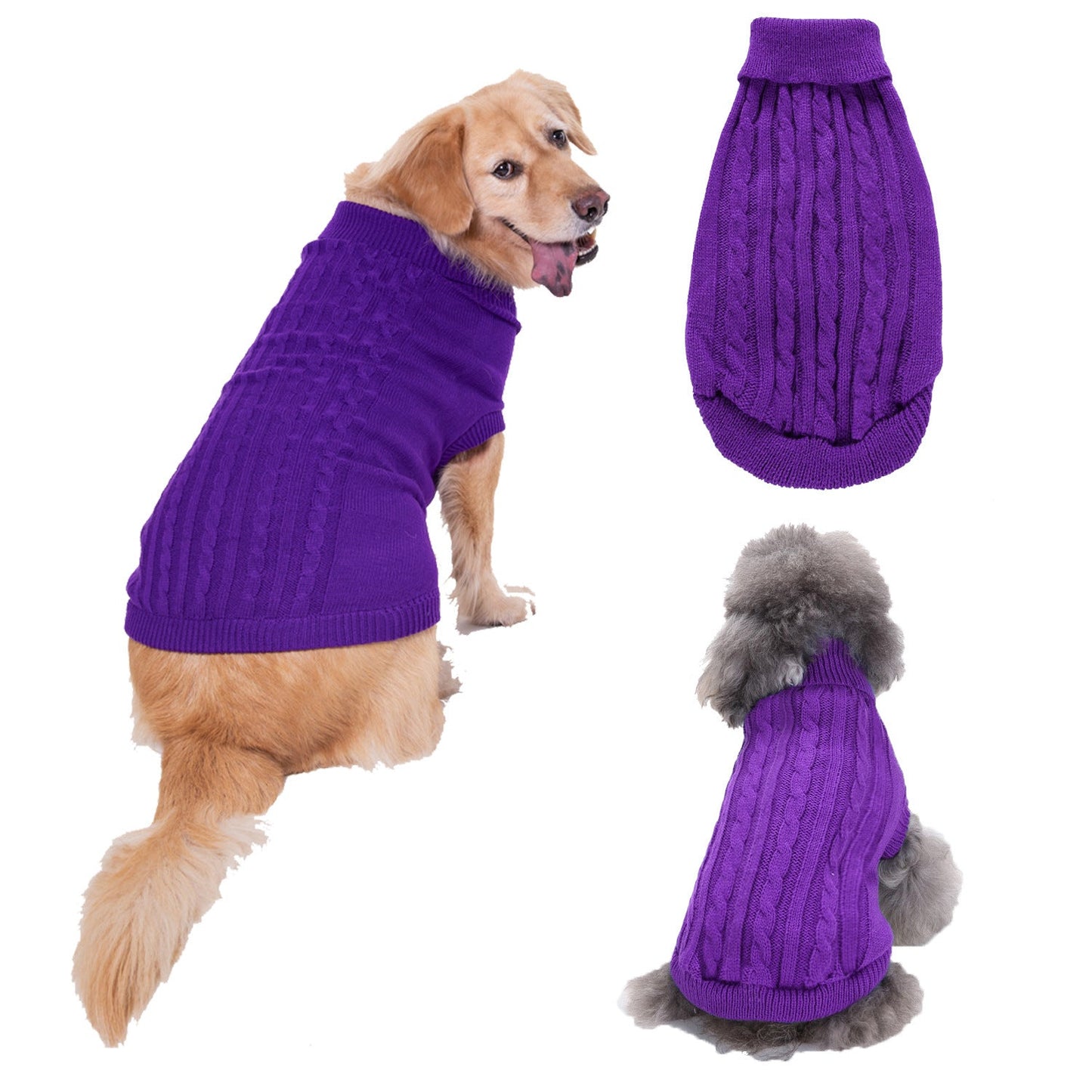 Solid Color Puppy Dog Clothes Teddy Bichon Pet Sweater - Majestic Pet Kingdom