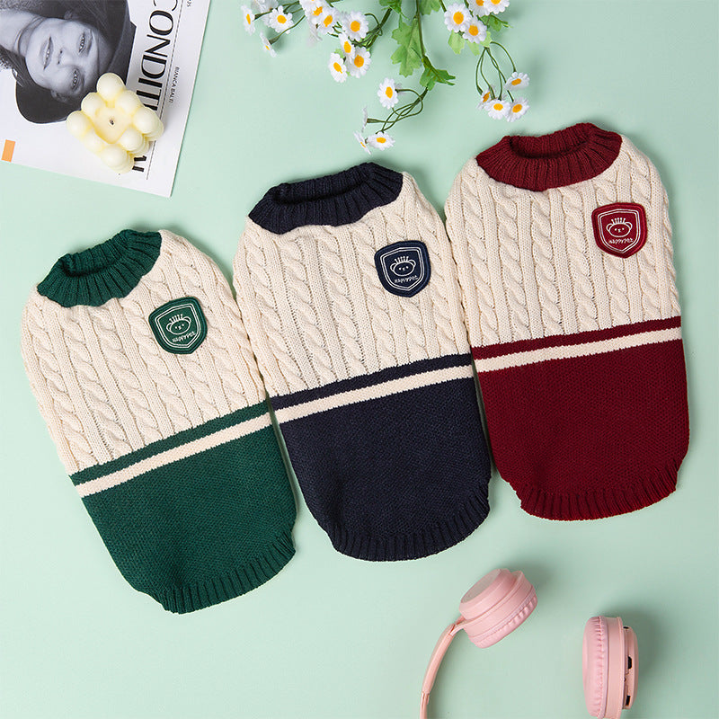Pet Academy Style Thickened Warm Stretch Dog Sweater - Premium Pet Accessory