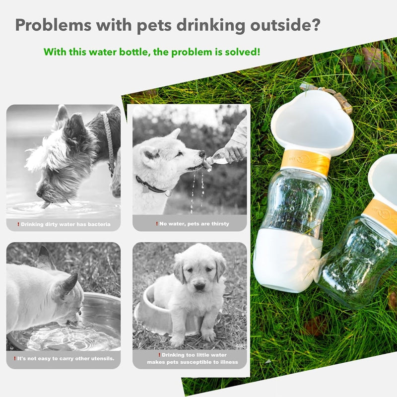 Dog Water Bottle For Outdoor Use Portable Companion Cup Plastic Water Bottle Dog Walking Water Feeding Dog Accessories Outdoor - Majestic Pet Kingdom