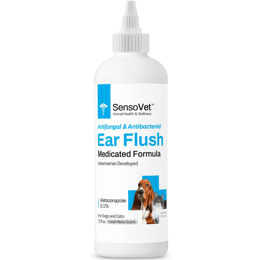 Medicated Ear Flush & Cleaner for Dogs & Cats (12oz)