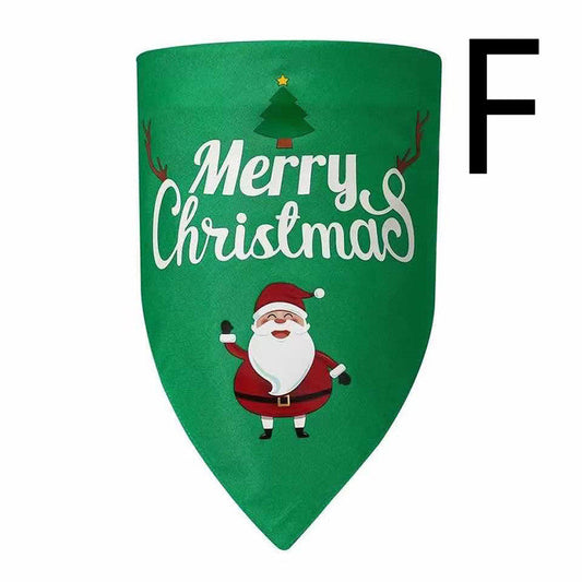Double-Layered Festive Christmas Dog Bandana