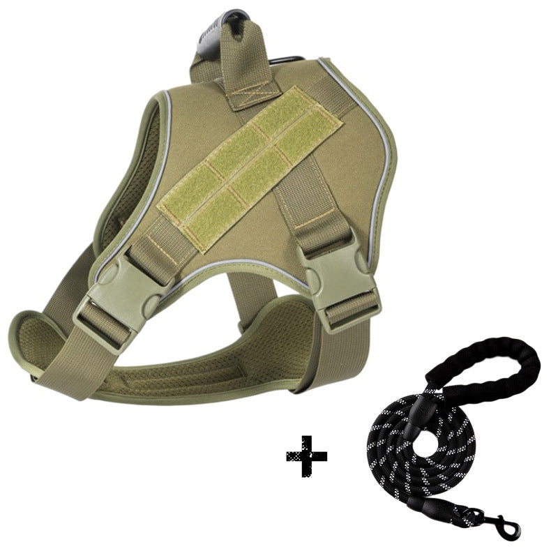 Traction Rope For Large Dogs Breathable Tactical Harness | Purrfect Pet Kingdom