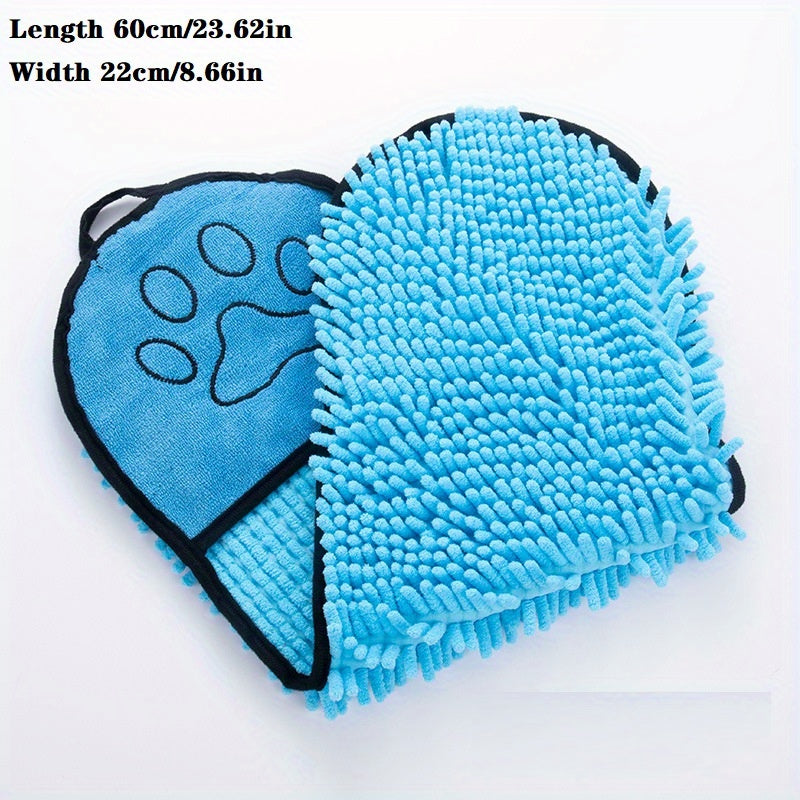 Microfiber Quick-Drying Pet Towel with Pockets - Majestic Pet Kingdom