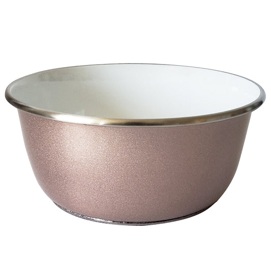 Stainless Steel Deep Dog Bowl with Paw Print in Rose Gold - Majestic Pet Kingdom