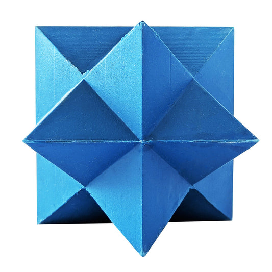 Blue Star-Shaped Natural Rubber Textured Dog Chew Toy