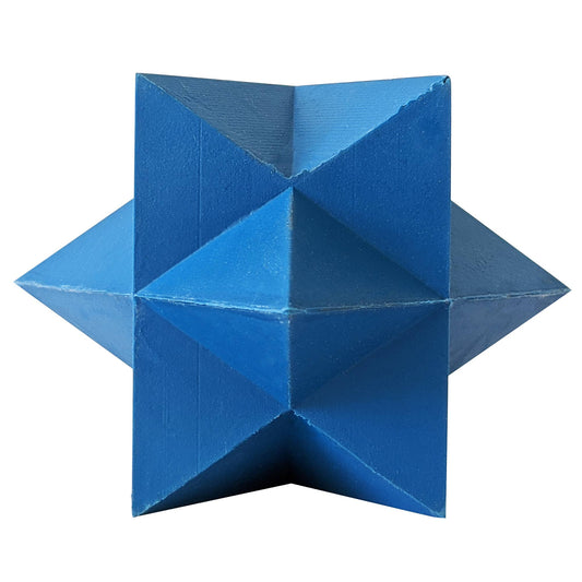 Blue Star-Shaped Natural Rubber Textured Dog Chew Toy