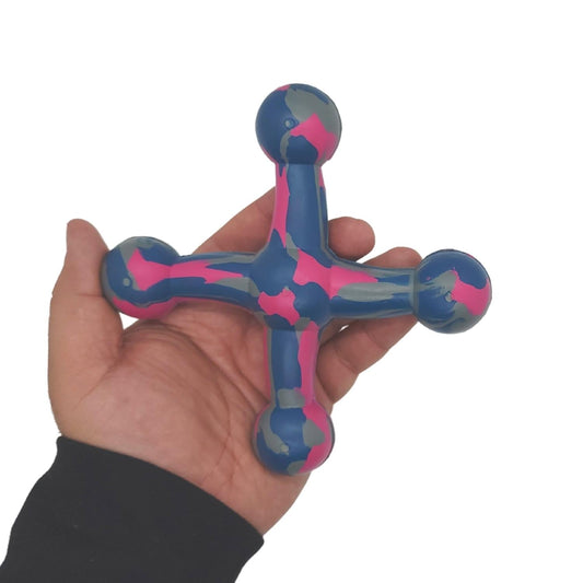 Natural Rubber Jack Dog Chew Toy for Engaging Agility