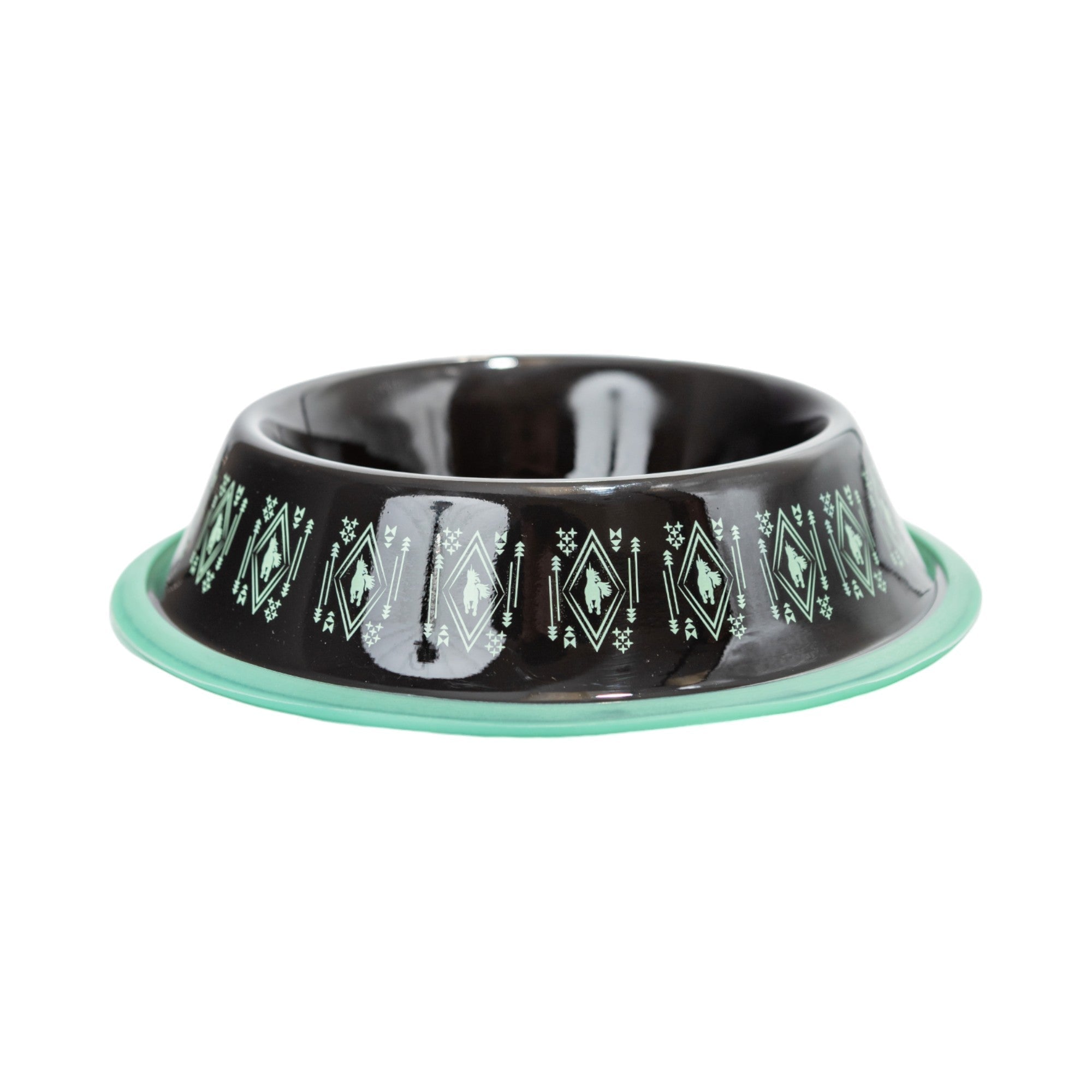 Non-Skid Boho Stainless Steel Dog Bowl with Unicorn Print