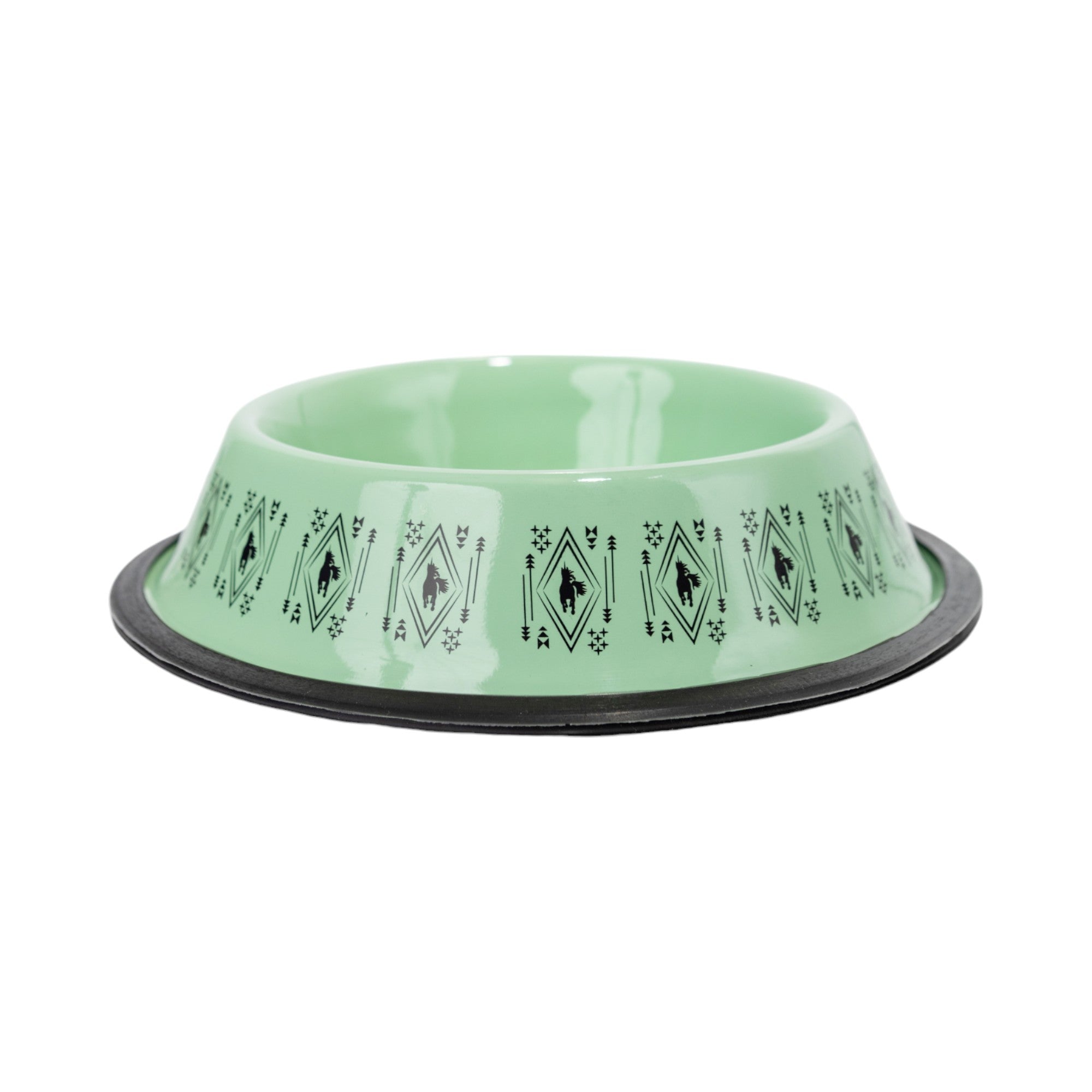 Non-Skid Boho Stainless Steel Dog Bowl with Unicorn Print