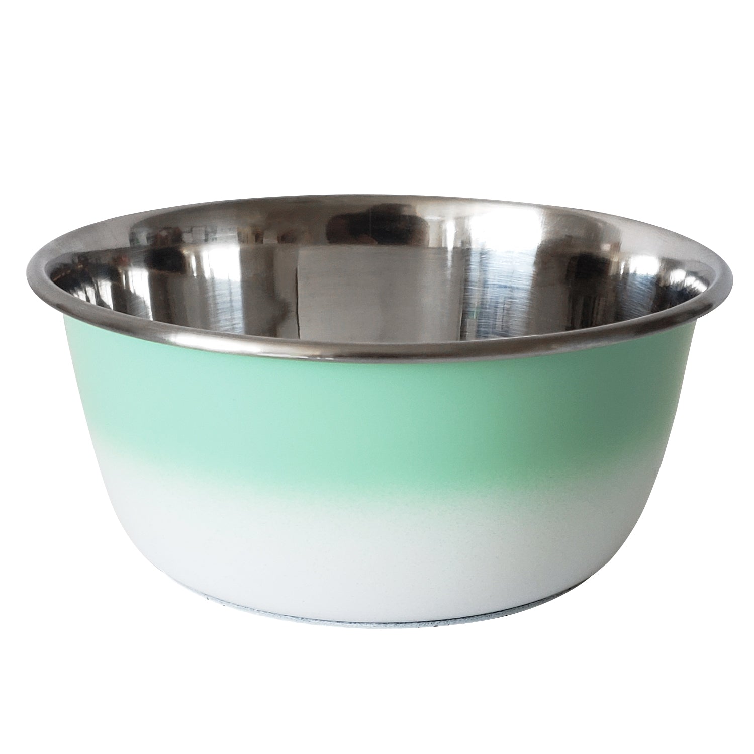 Stainless Steel Deep Dog Bowl Dish in Mint Green Finish - Majestic Pet Kingdom