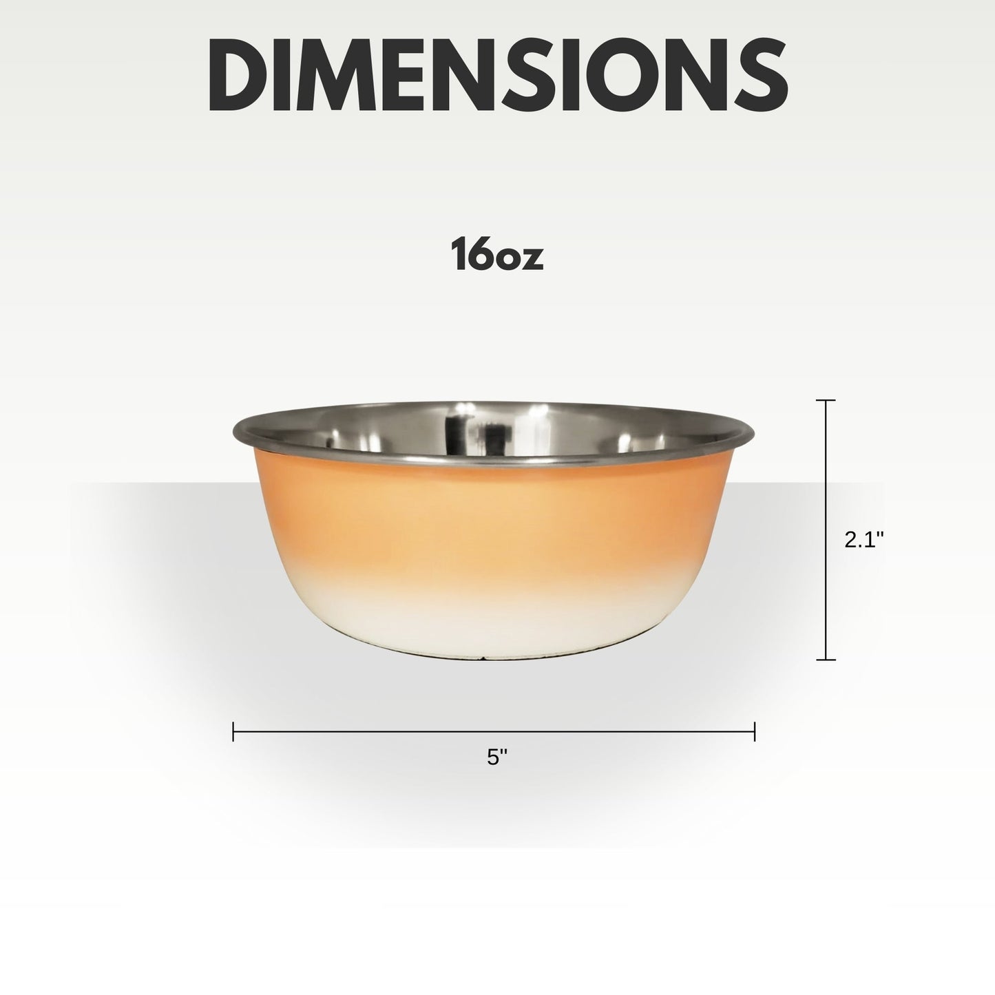 Stainless Steel Deep Dog Bowl Dish in Peach Coral Finish - Majestic Pet Kingdom