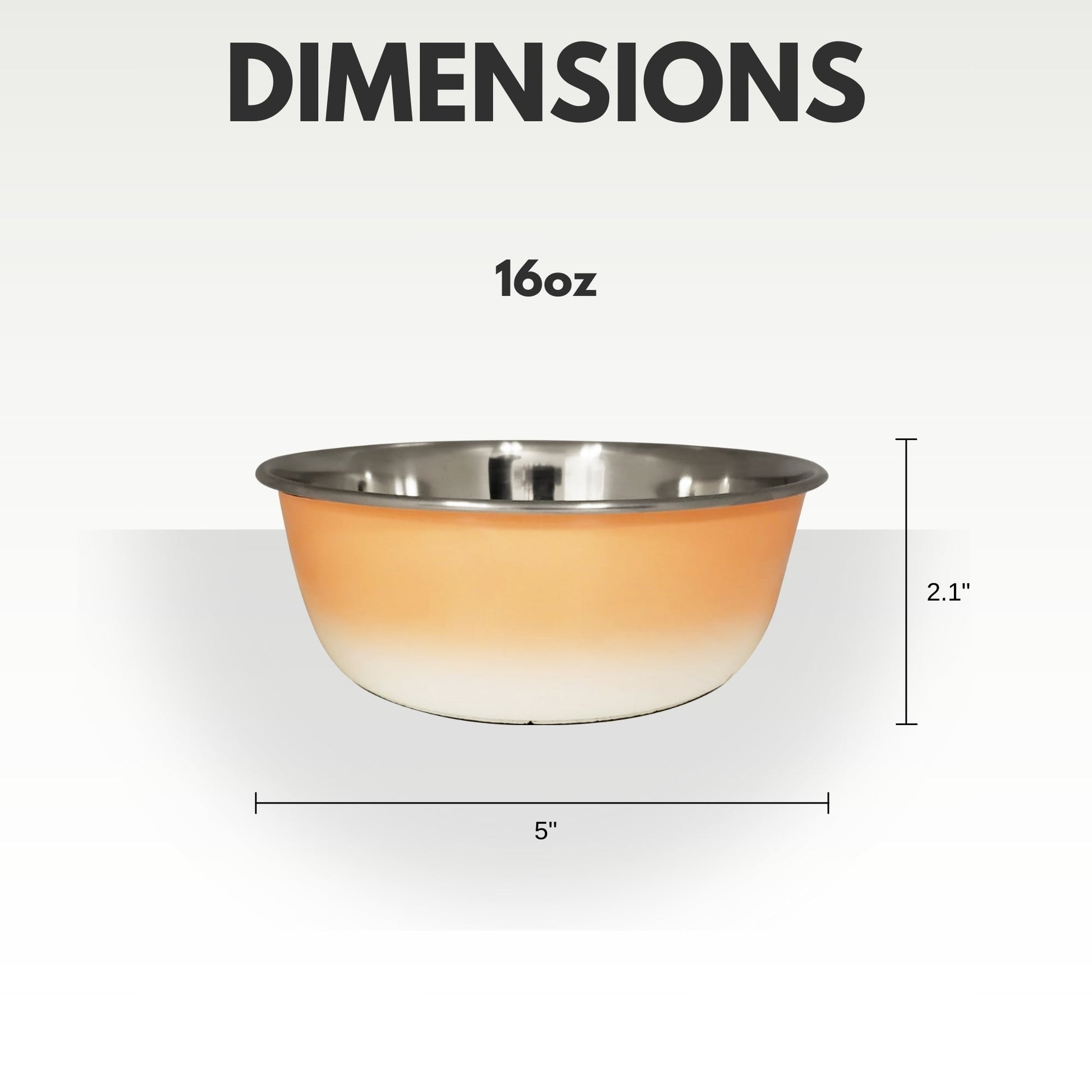 Stainless Steel Deep Dog Bowl Dish in Peach Coral Finish - Majestic Pet Kingdom