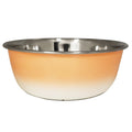 Stainless Steel Deep Dog Bowl Dish in Peach Coral Finish - Majestic Pet Kingdom
