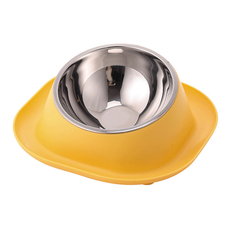 Anti-ant Cat Bowl Stainless Steel Oblique Mouth Anti-leakage Cat Food Holder Anti-tumble Pet Supplies - Majestic Pet Kingdom