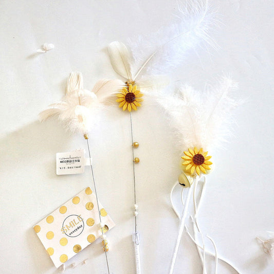 Feather Fairy Tassel Funny Cat Stick Playset