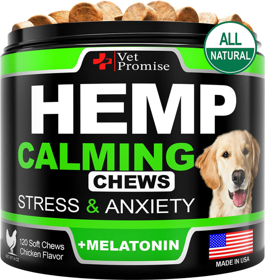 Hemp Calming Chews For Dogs 120 Count Anxiety & Stress Relief