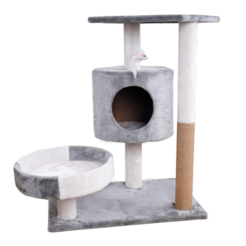Cat Tree Multi-Level Tower with Scratch Board & Sleeping Nest - Detail Angle 3 | Majestic Pet Kingdom