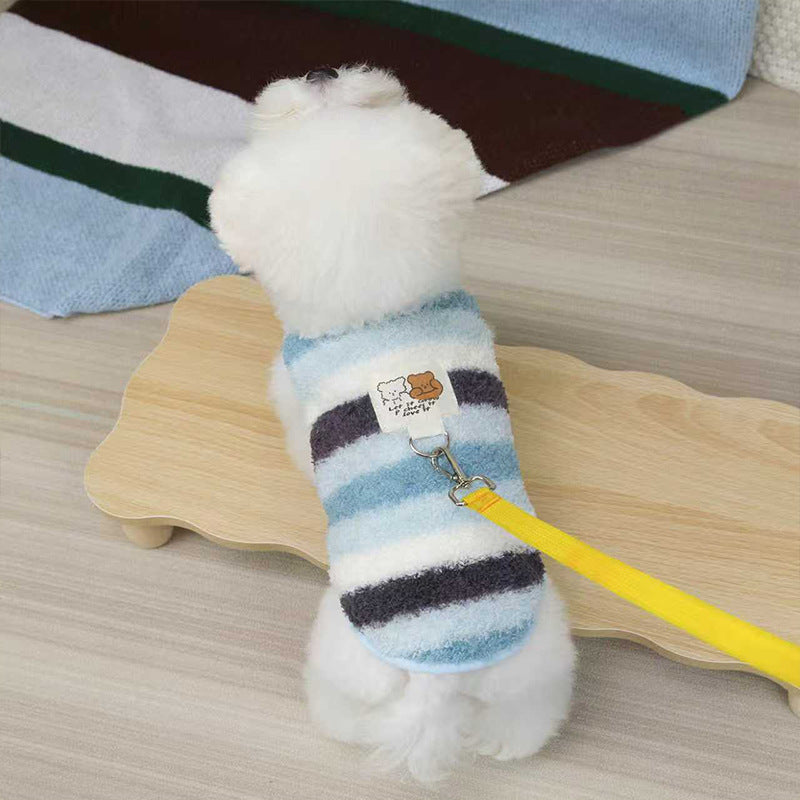 Dog Coat Cute Bear Label Two-Legged Winter Clothing