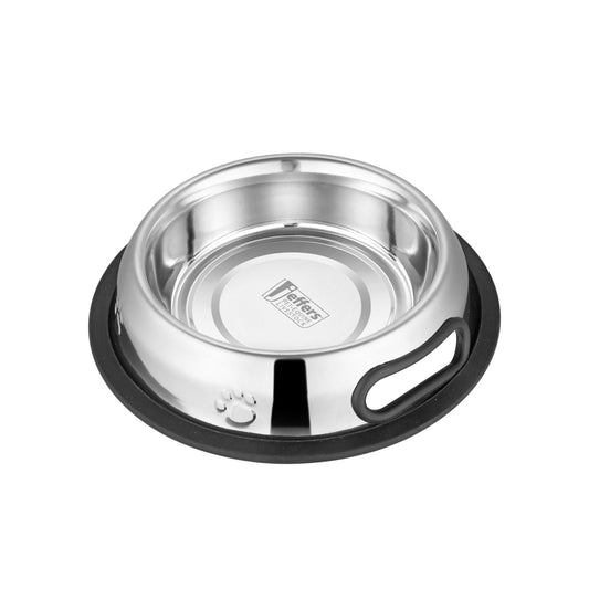 Jeffers Pet Embossed No-Tip Anti-Skid Stainless Steel Pet Bowls for | Majestic Pet Kingdom™