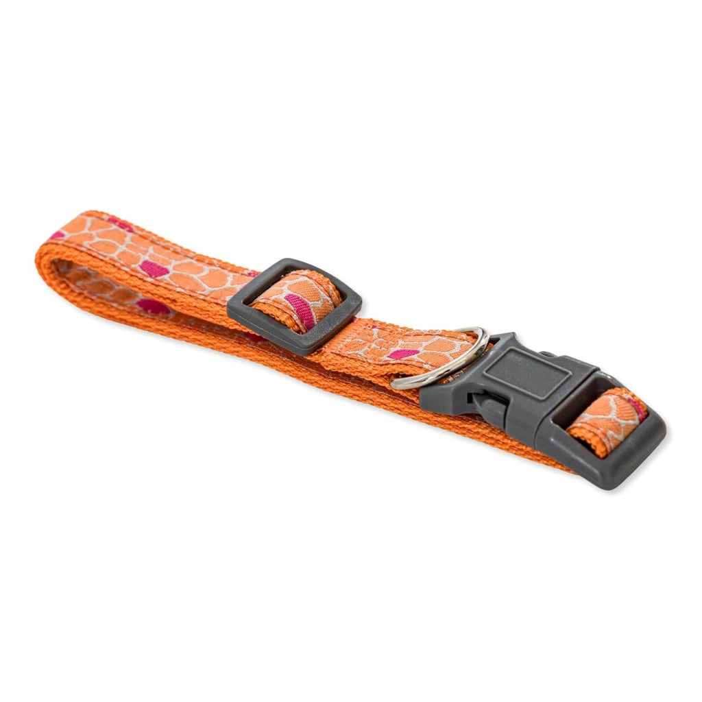 Adjustable Nylon Dog Collar with Giraffe Animal Print